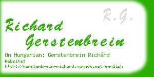 richard gerstenbrein business card